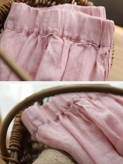 Casual Solid Column Pants Bottoms
