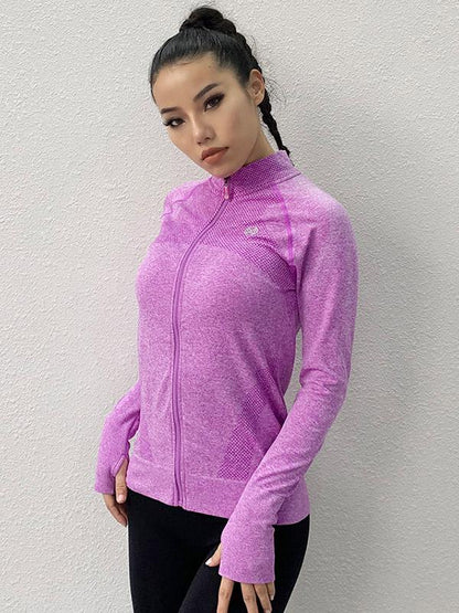 Solid Quick-dry Zipper Hoodies&Jackets