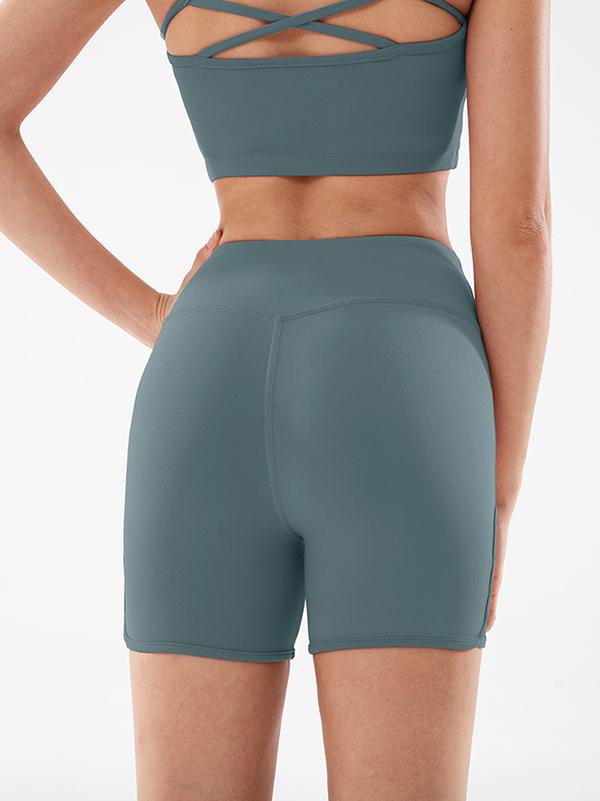 Solid Bandage Quick Dry Yoga Shorts