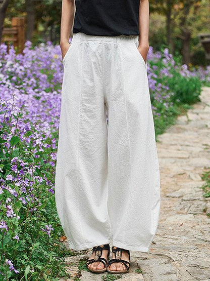 Retro Cotton Long Bloomer Pants