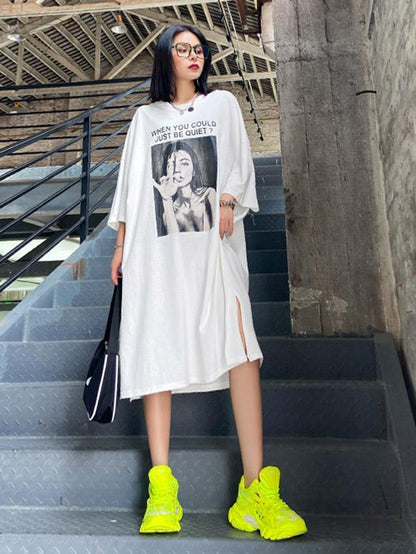 Original Printed Round-Neck Dress