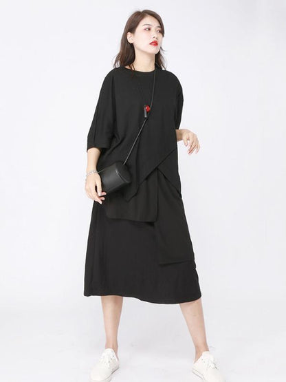 Casual Cropped Split-front T-shirt