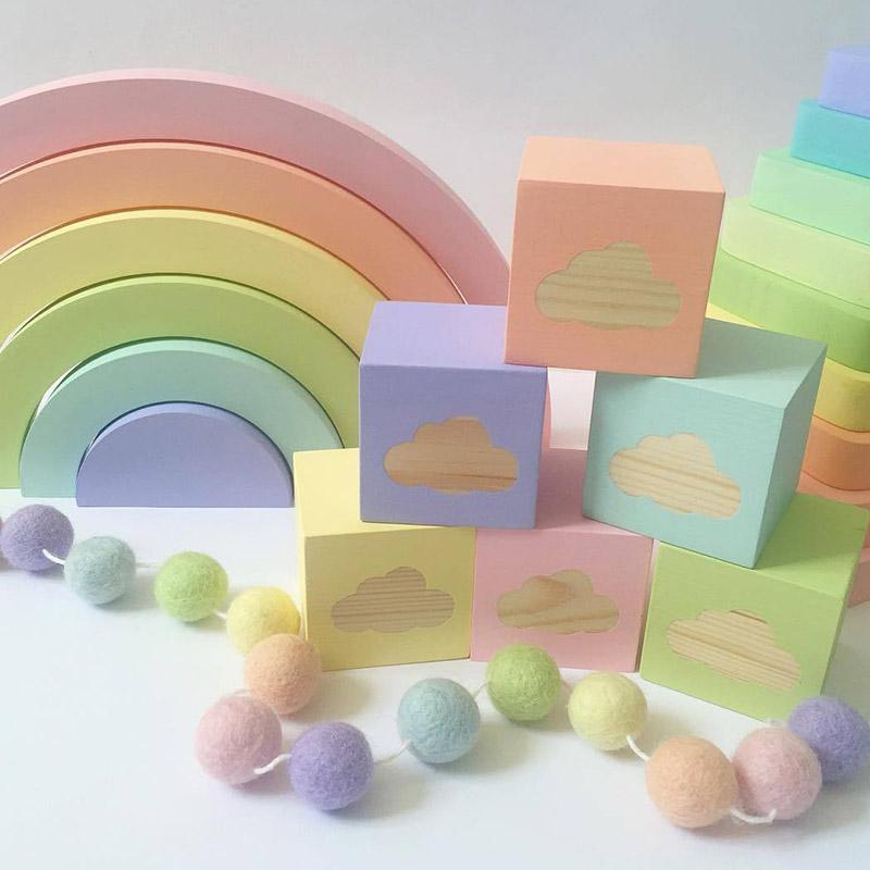 INS Macaron Rainbow Embossment Home Decoration