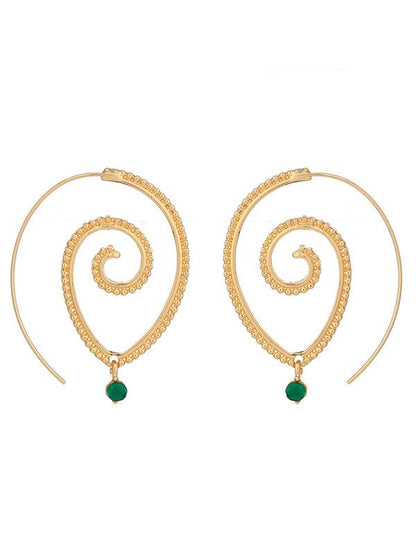 Vintage Retro Alloy Hollow Earrings Accessories