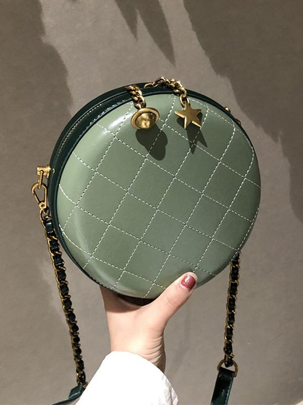 Canteen Bag Chain Argyle Hardware Crossbody Bag