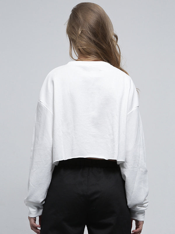 Casual Letter Print Sweat Shirts