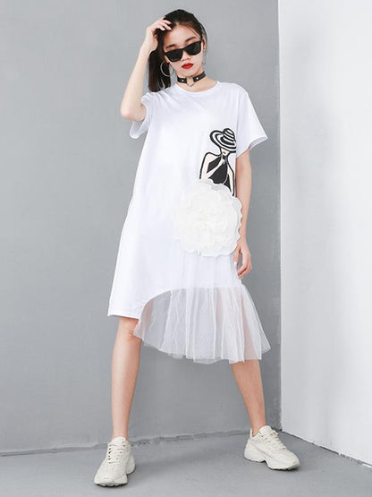 Casual Cropped Split-joint Dress