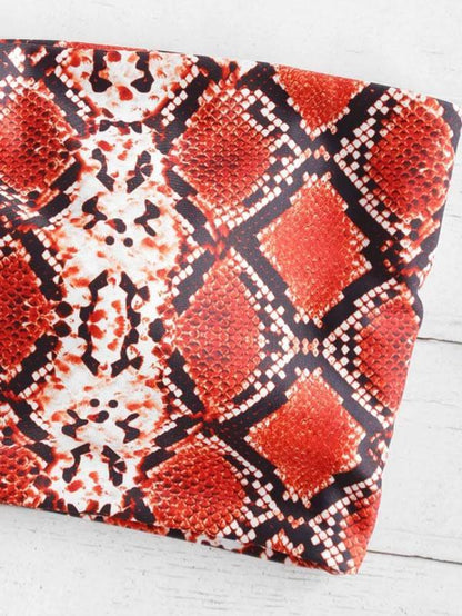 Snakeskin Printed Bandeau Bikinis Swimwear