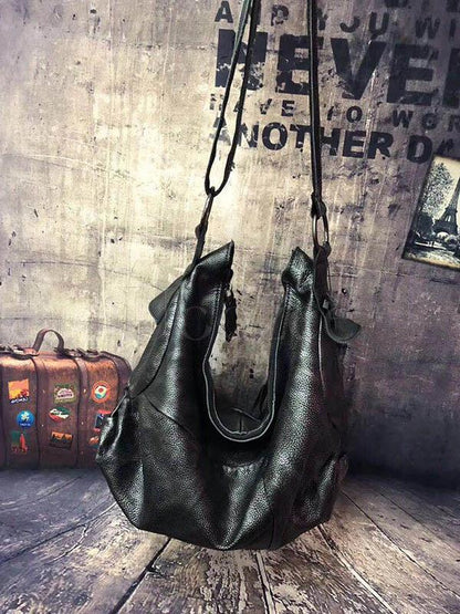 Vintage Manual Staining Genuine Leather Sling Bag