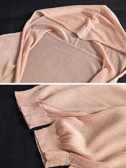 Leisure Solid Knitting Sun-Protection Outwear
