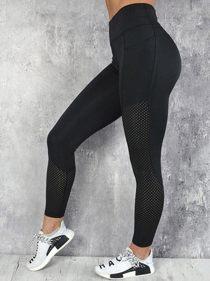 Perforated Mesh Sports Leggings