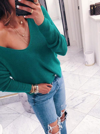 Loose 6 Colors Long Sleeves Sweater Tops