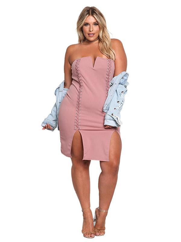 Sexy Wrap Sleeveless Bandage Solid Mini Dresses