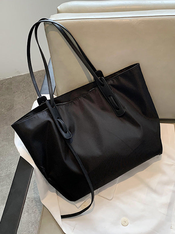 Urban Oxford Zipper Shoulder Bag Tote Bag