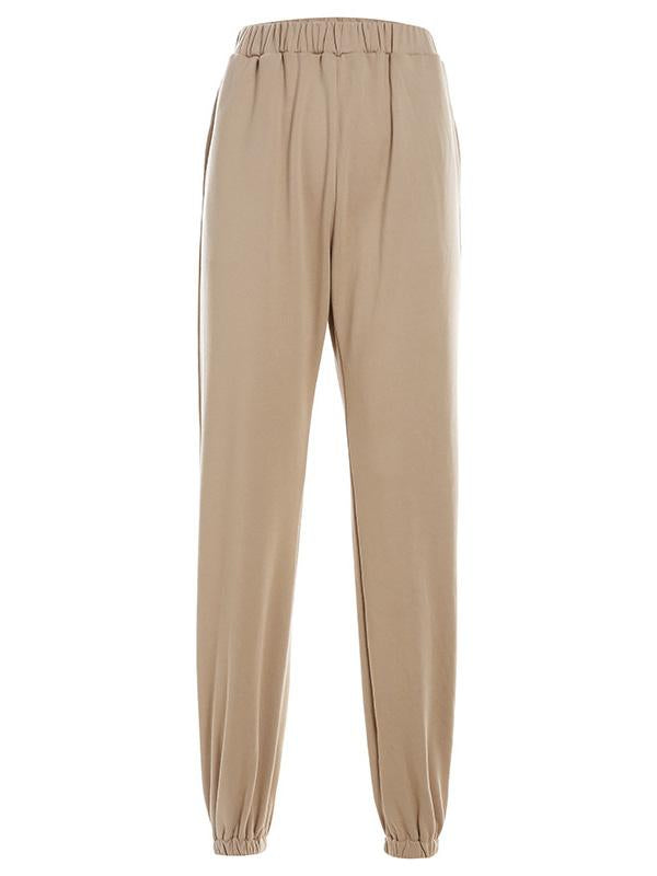 Simple Solid Color Athletic Pants