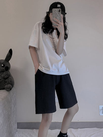 Casual Solid Color Column Wide Leg Shorts