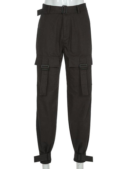 Fashion Ruffled Belted Cropped Pants