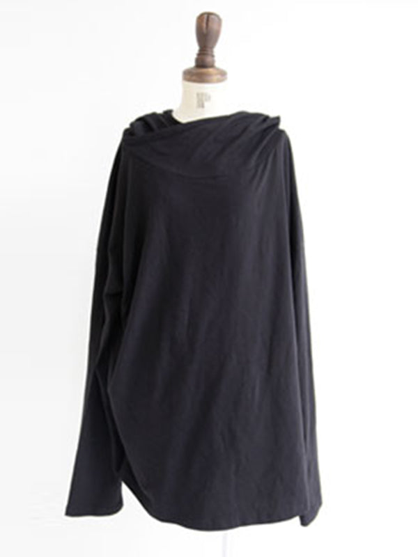 Simple Casual Solid Color Heaps Collar Long Sleeves Hoodies