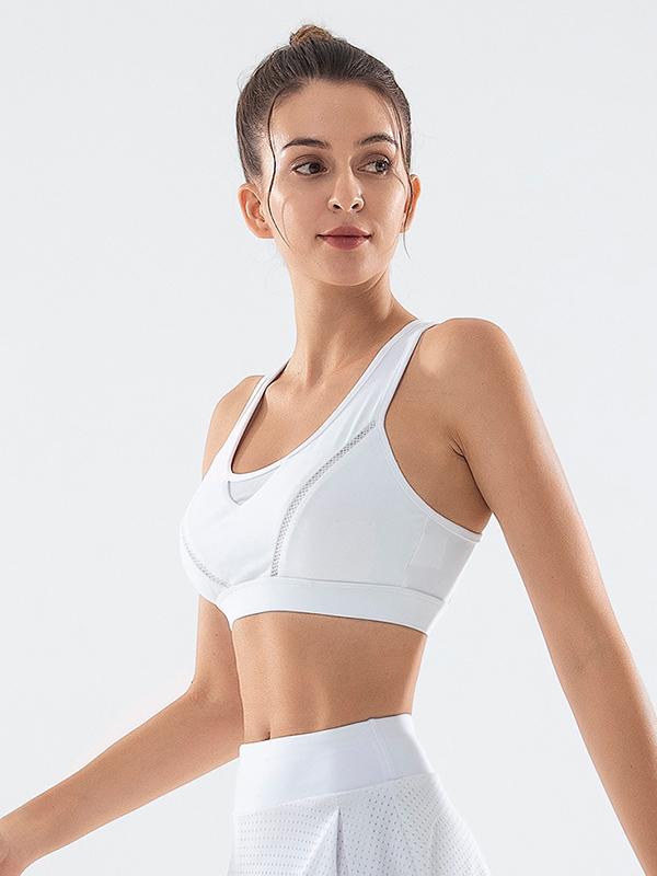 Solid Wrap Backless Quick Dry Sports Bra