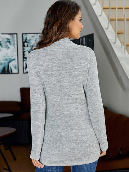 Plain Color Slim Zip Sweatershirt