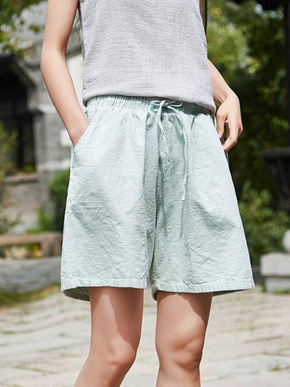 Solid Wide Leg Shorts