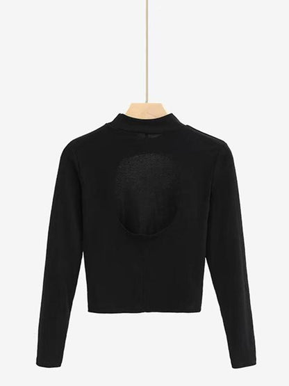 Back Hole Long Sleeve Tees