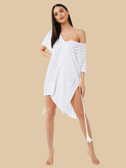Sexy Hollow Split-side Cover-ups Swimwear