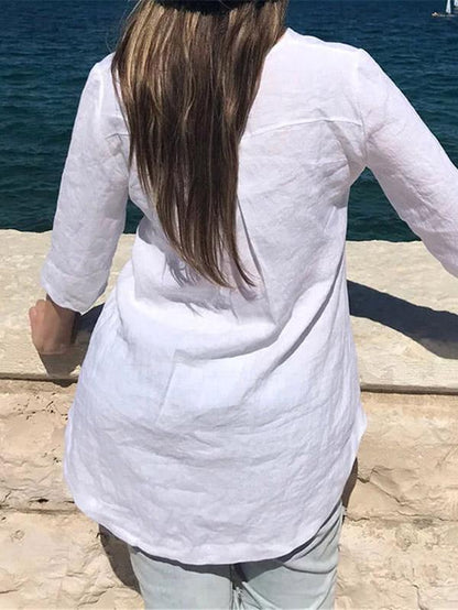 Cropped Half Sleeve Blouses&Shirts Top