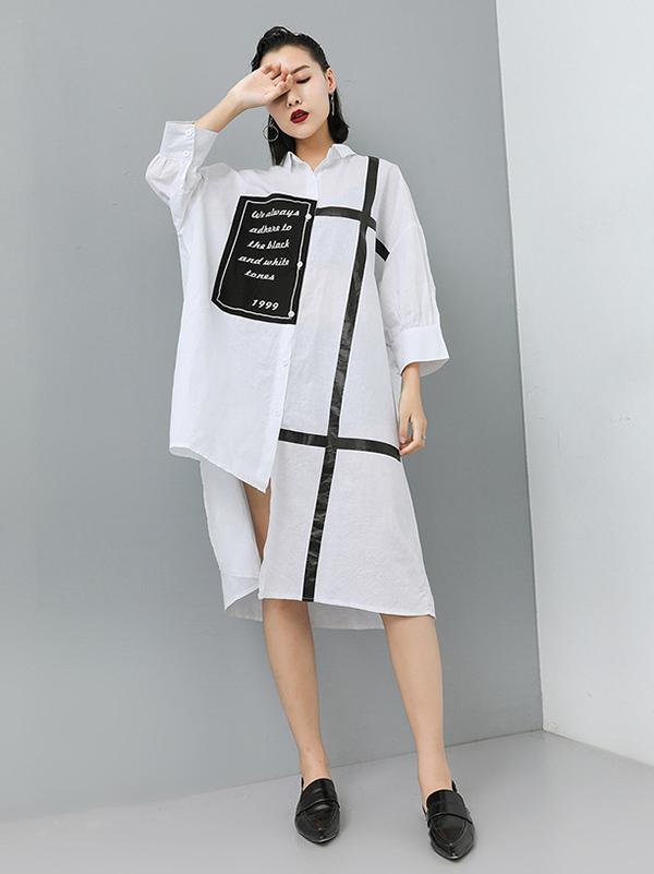 Loose Linen Irregular Long Shirt