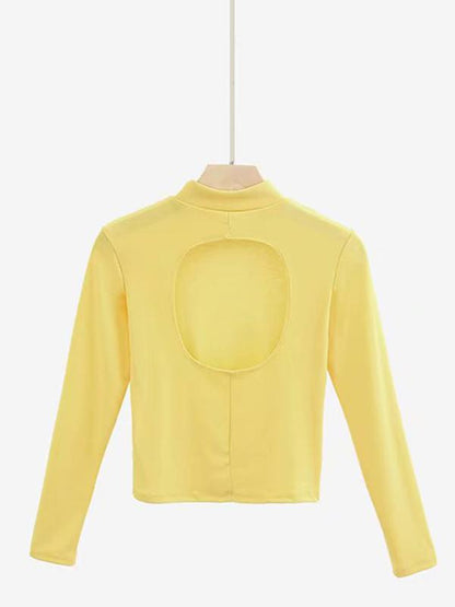 Back Hole Long Sleeve Tees