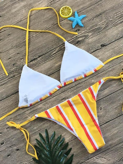 Halter Triangle Knot Side Bikinis Swimwear