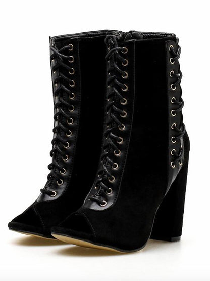 Fashion Peep-toe Cross Strap Heels Shoes