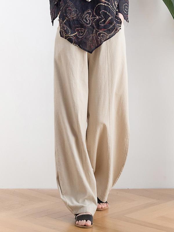 Casual Solid Puff Pants Bottoms