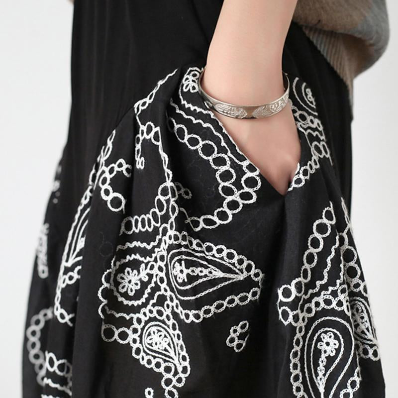 Buykud Casual Loose Embroidery Soft Comfortable Bloomers