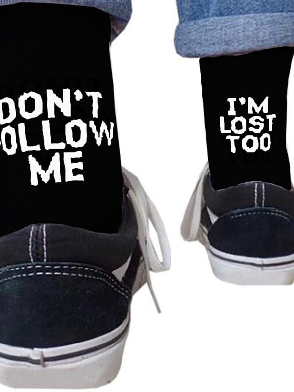 Unique Letter Mid-calf Length Socks