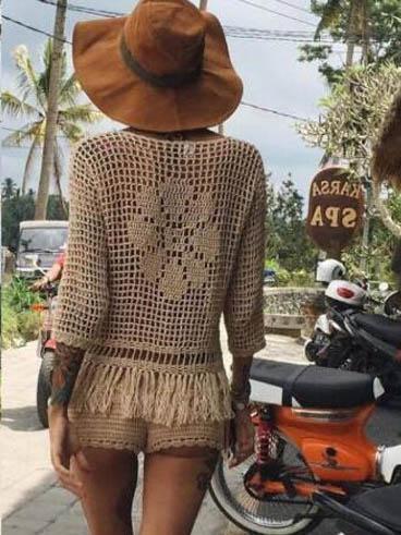 Beach Crochet Solid Short Bottom