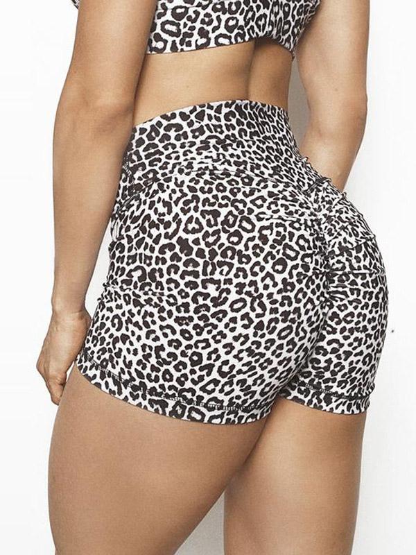 Leopard Printed Short Yoga Suits