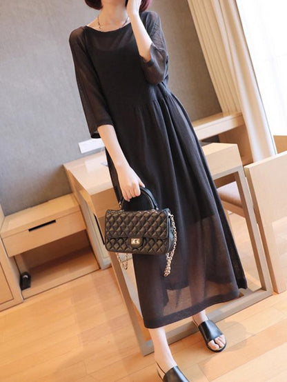 Loose Soft 2-pieces Long Dress