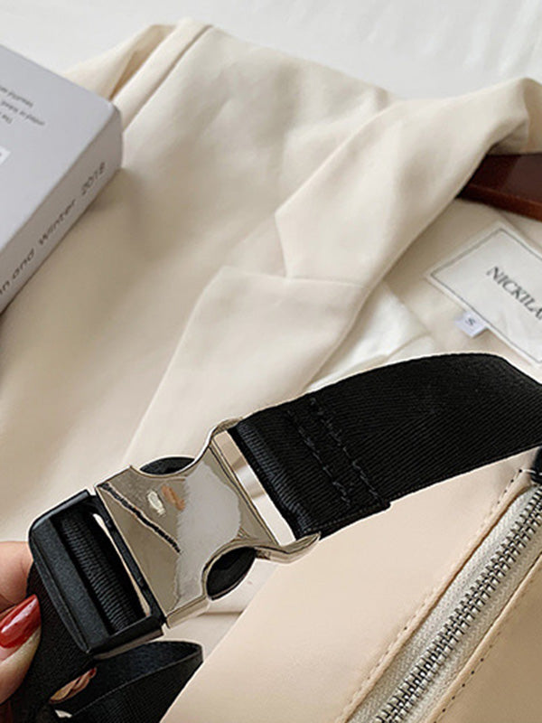 Casual Solid Color Oxford Cloth Shoulder Bag