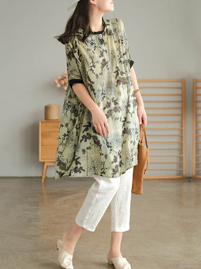 Vintage Original Printed Short Sleeves Round-Neck T-Shirt