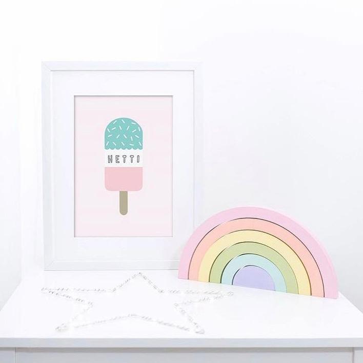 INS Macaron Rainbow Embossment Home Decoration