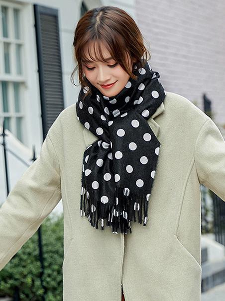 CUTE POLKA PRINTED SCARVES