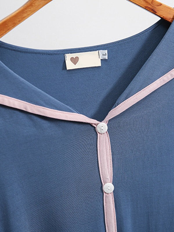 Modal V-Neck Long Sleeve&Pants Pajama Sets