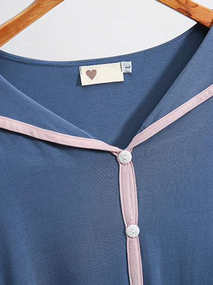 Modal V-Neck Long Sleeve&Pants Pajama Sets