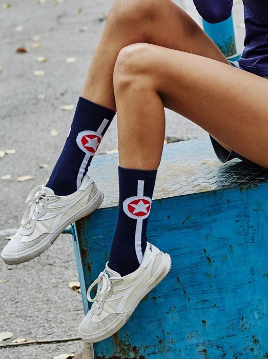 Star Athletic Mid-calf Length Socks