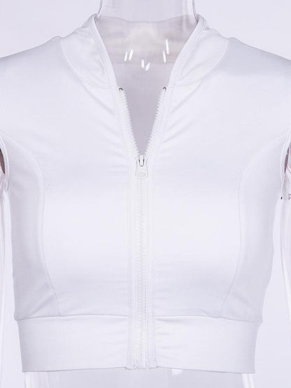 Zipper Sleeveless Yoga&Gym T-shirt