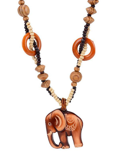 Wood Elephant Pendant Accessories