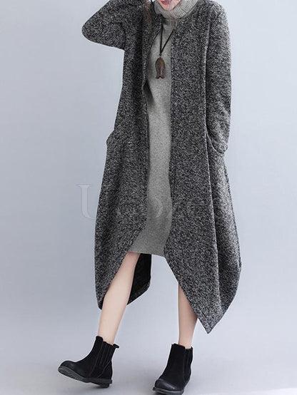 Loose Cropped Hemline Outwear