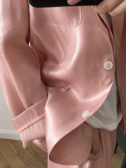 Original Solid Silk Suit Outwear