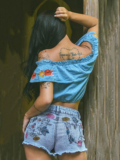 Bohemia Embroidered Short Bottoms